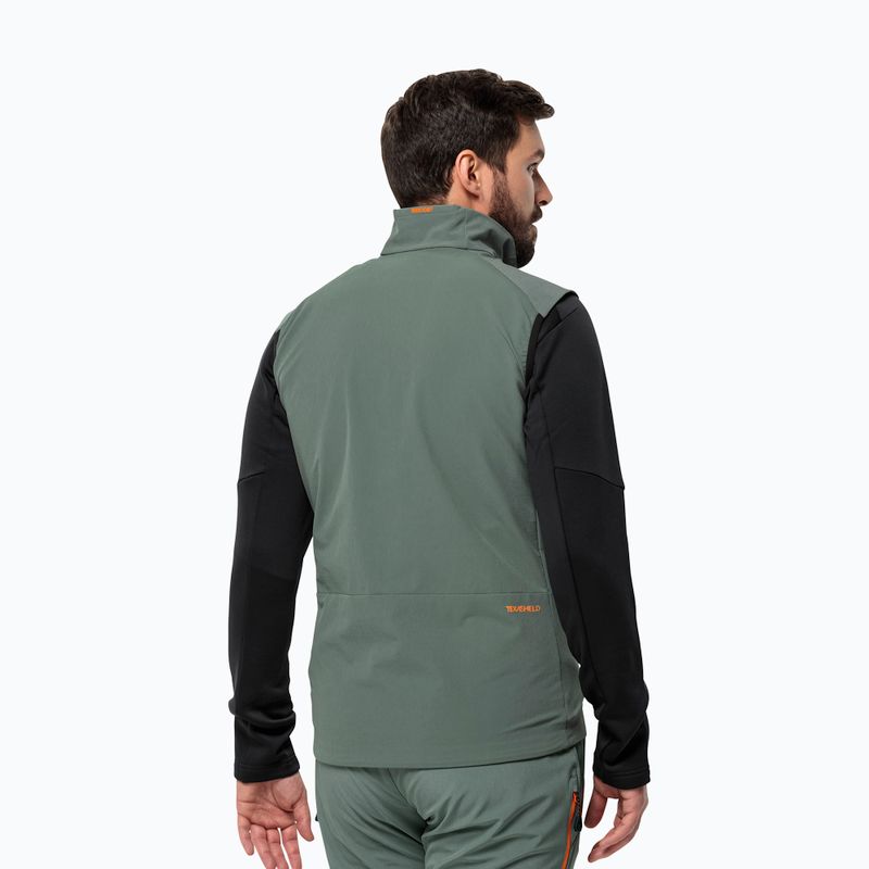 Jack Wolfskin pánske turistické oblečenie bez rukávov Alpspitze hedge green 2