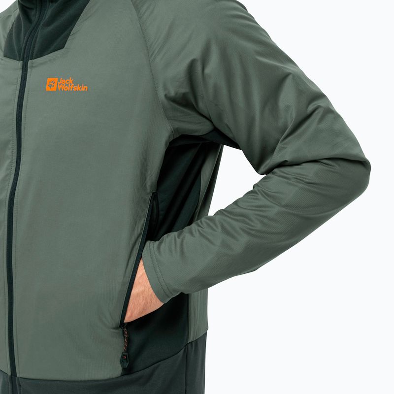 Jack Wolfskin Alpspitze Ins Hybrid hedge zelená pánska bunda do dažďa 5