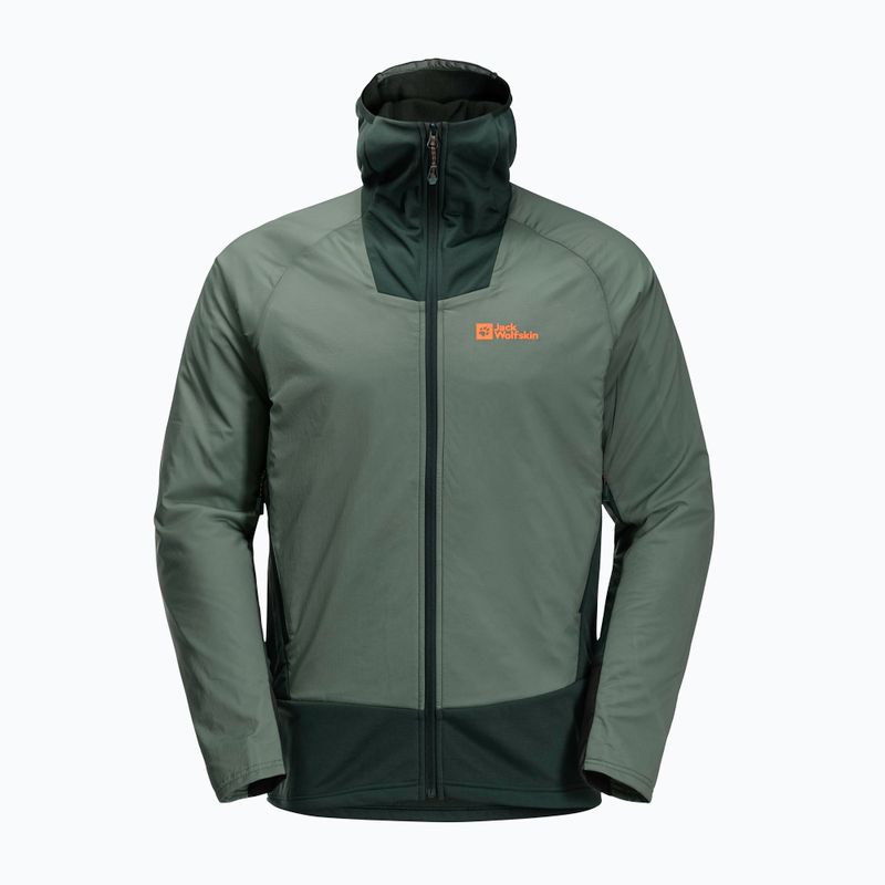 Jack Wolfskin Alpspitze Ins Hybrid hedge zelená pánska bunda do dažďa 7