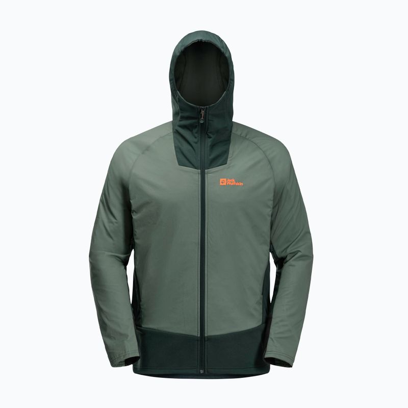 Jack Wolfskin Alpspitze Ins Hybrid hedge zelená pánska bunda do dažďa 8