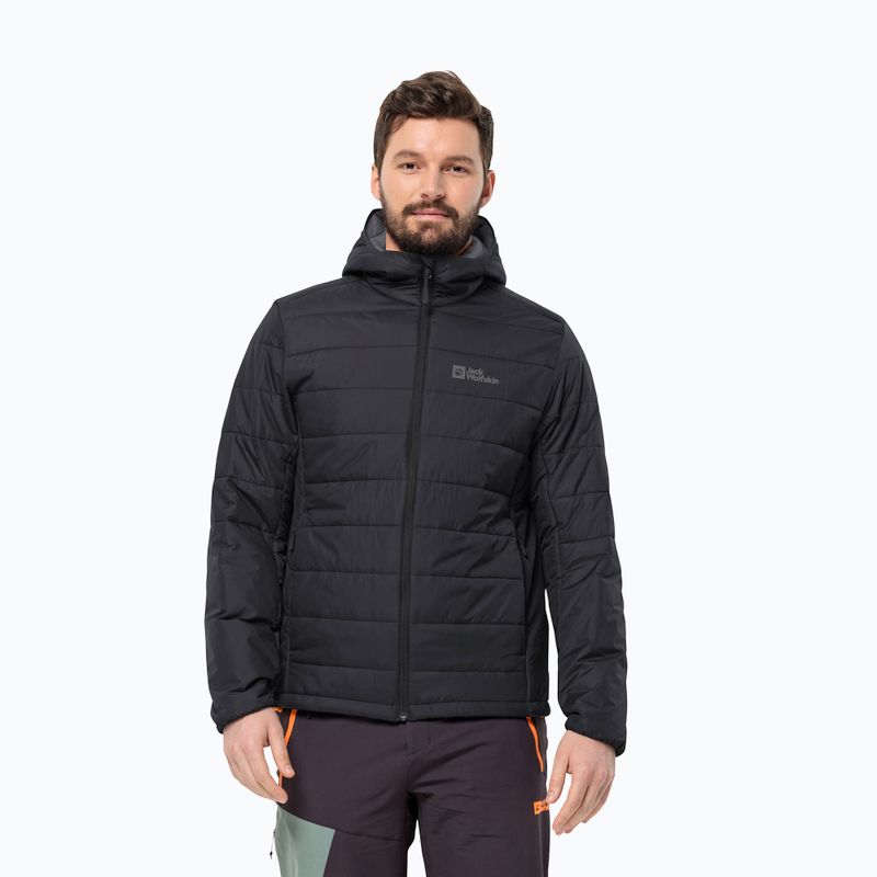 Jack Wolfskin pánska páperová bunda Lapawa Ins Hoody black