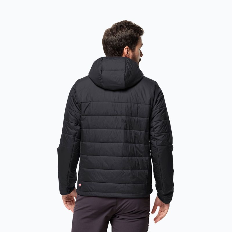 Jack Wolfskin pánska páperová bunda Lapawa Ins Hoody black 2