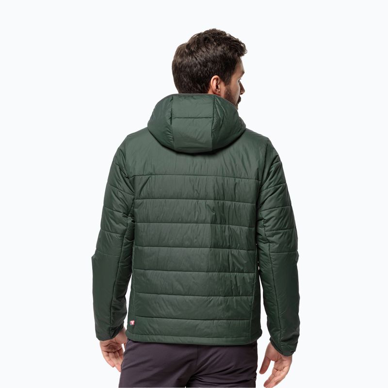 Jack Wolfskin pánska páperová bunda Lapawa Ins Hoody black olive 2