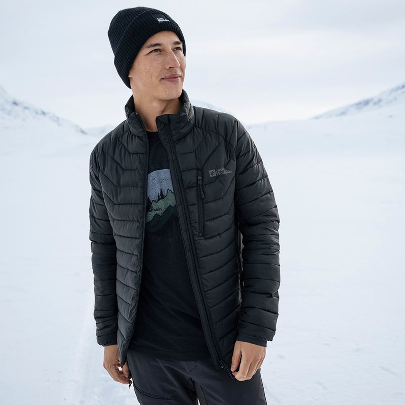 Jack Wolfskin Routeburn Pro Ins pánska páperová bunda čierna 12