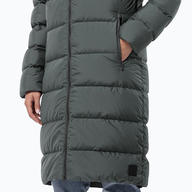 Dámsky páperový kabát Jack Wolfskin Frozen Palace slate green 4