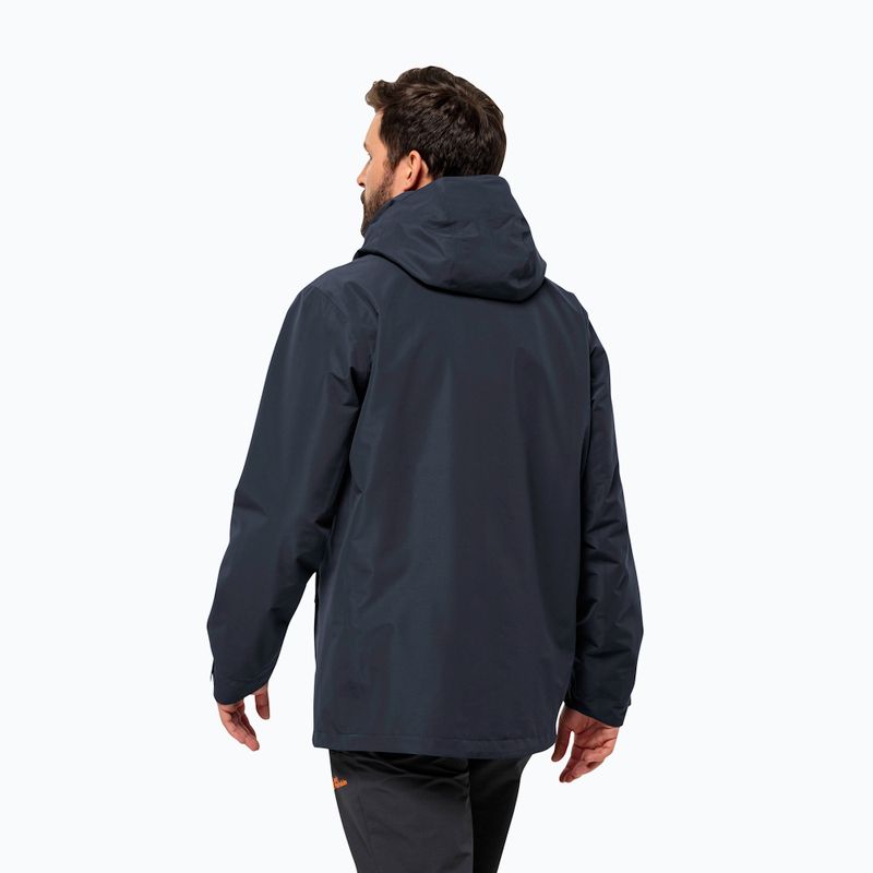Pánska bunda do dažďa Jack Wolfskin Fernblick 2L night blue 2
