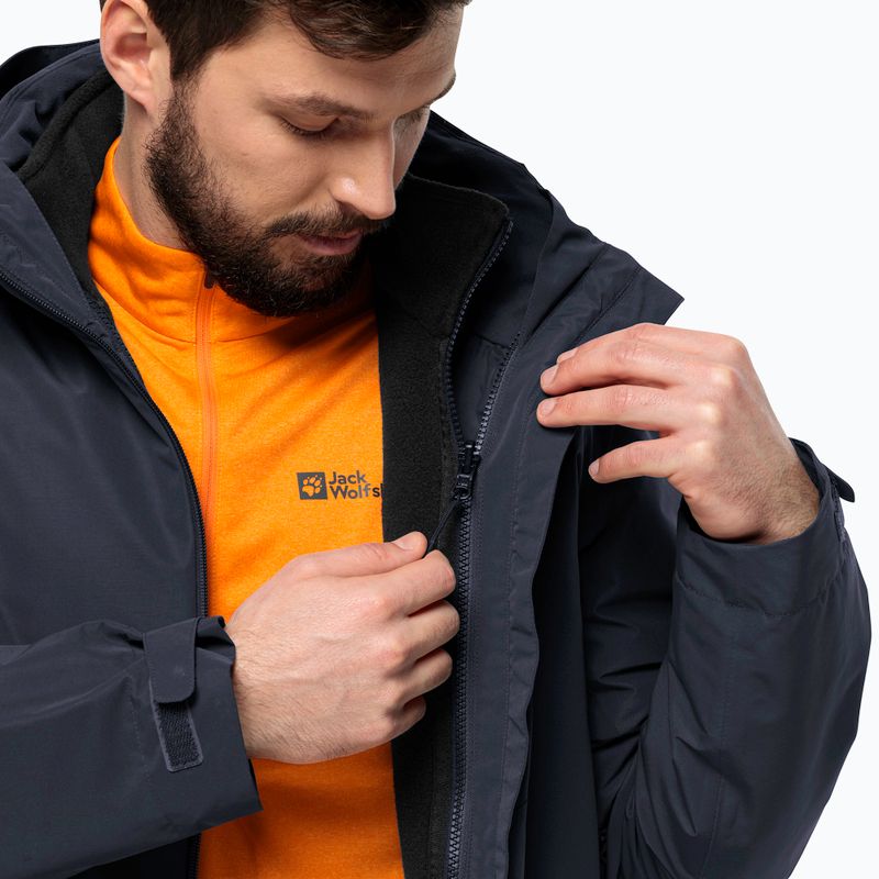 Pánska bunda do dažďa Jack Wolfskin Fernblick 2L night blue 5