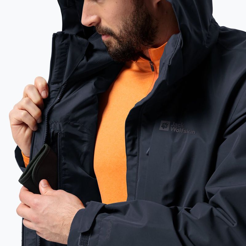 Pánska bunda do dažďa Jack Wolfskin Fernblick 2L night blue 4