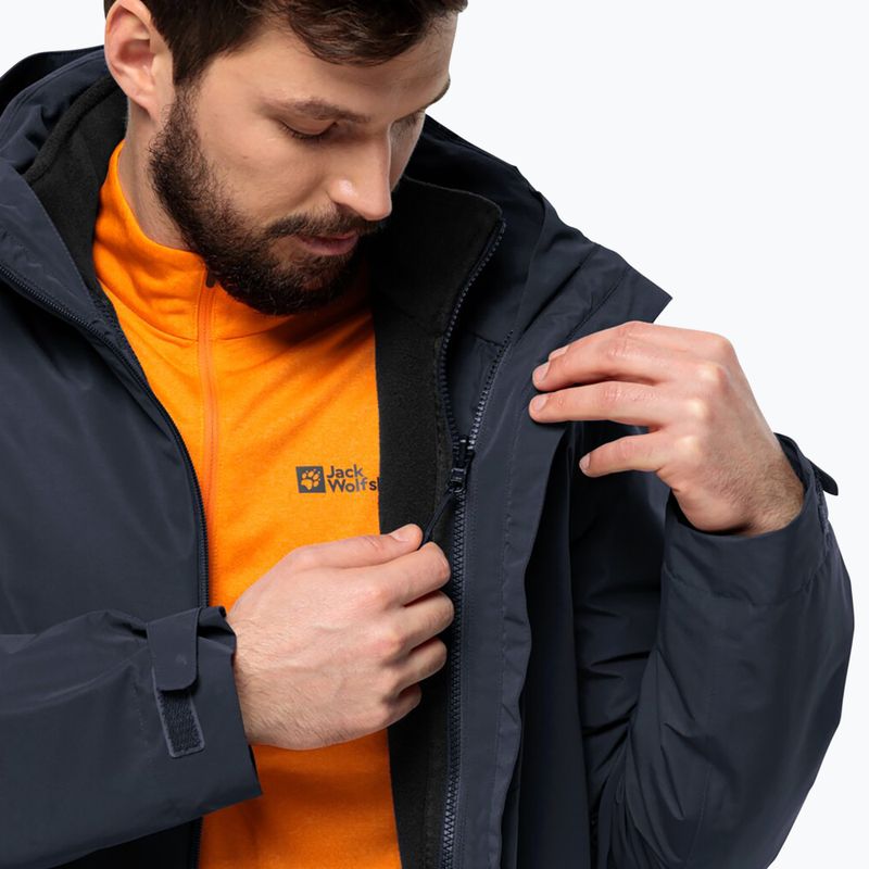 Pánska bunda do dažďa Jack Wolfskin Fernblick 2L night blue 5