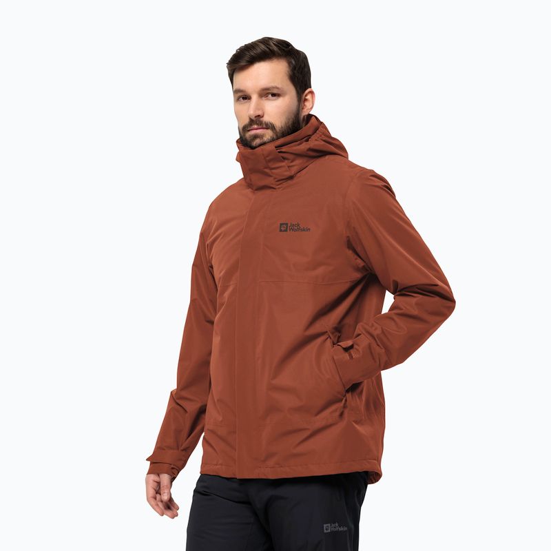 Jack Wolfskin pánska bunda do dažďa Feldberg Luntal 3v1 carmine 2