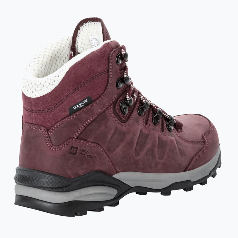 Dámska trekingová obuv Jack Wolfskin Refugio Prime Texapore Mid dark maroon 11