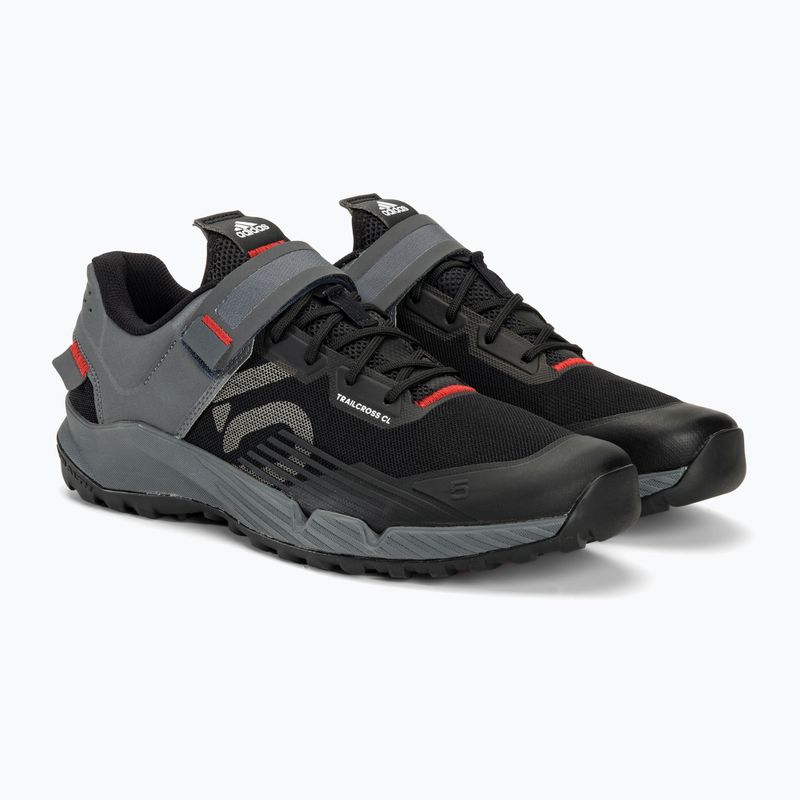 Pánska MTB cyklistická obuv adidas FIVE TEN Trailcross Clip In core black/grey three/red 6
