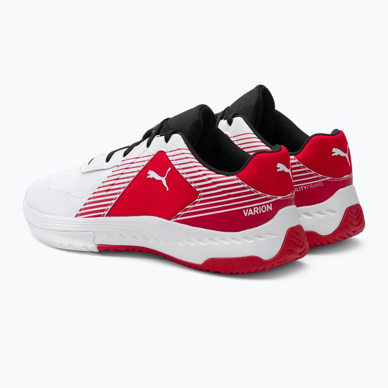 Detská volejbalová obuv PUMA Varion Jr bielo-červená 165857 3