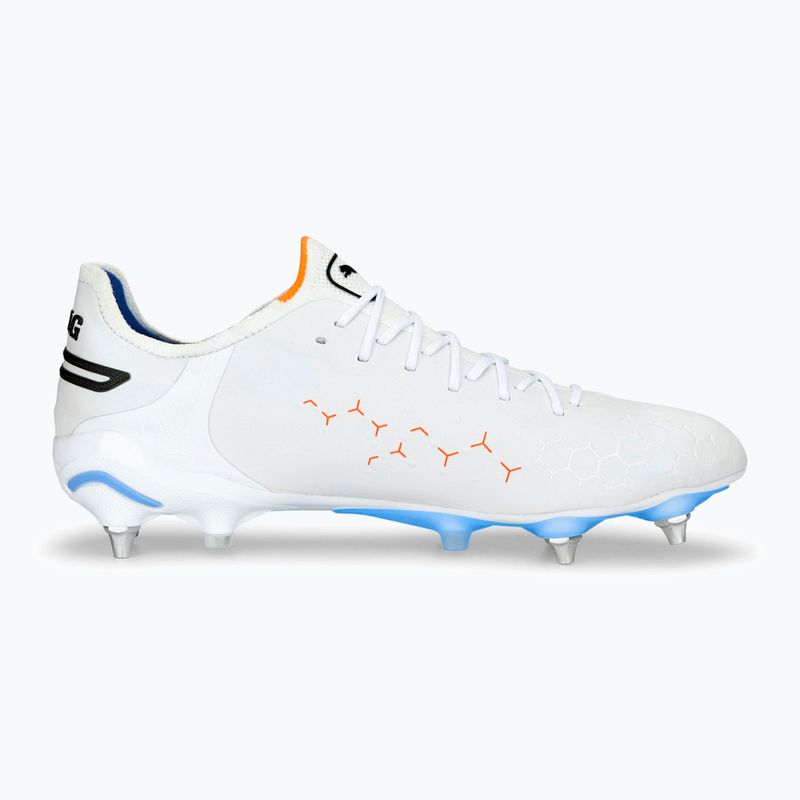 PUMA King Ultimate MXSG pánske kopačky puma white/puma black/blue glimmer/ultra orange 12