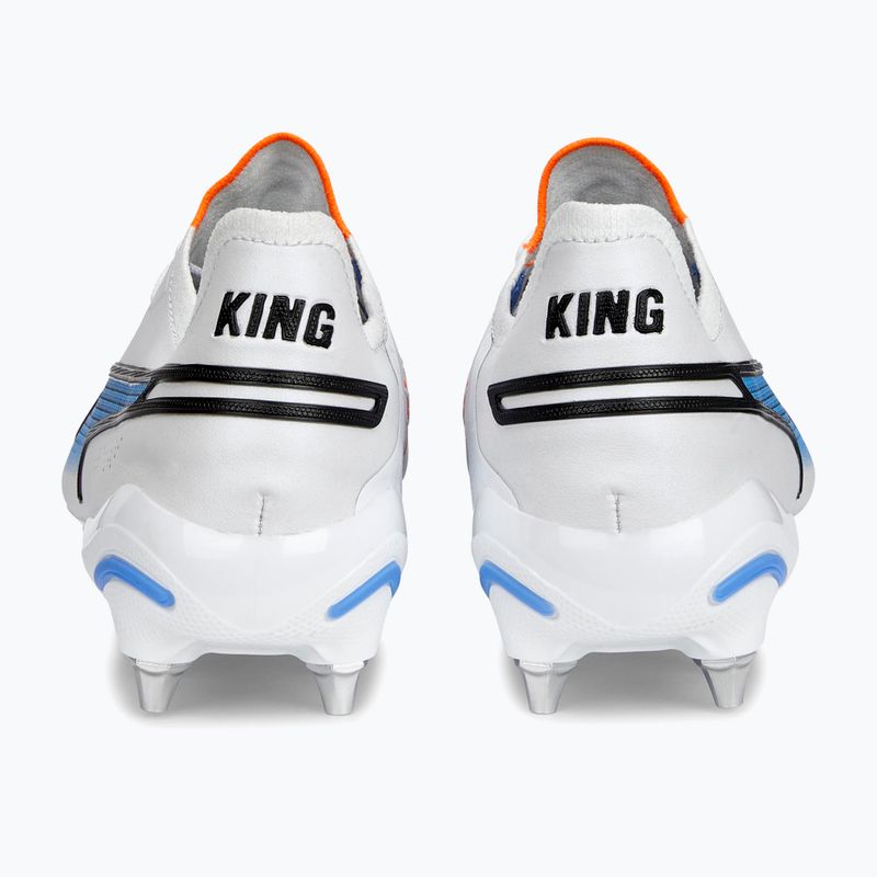 PUMA King Ultimate MXSG pánske kopačky puma white/puma black/blue glimmer/ultra orange 13