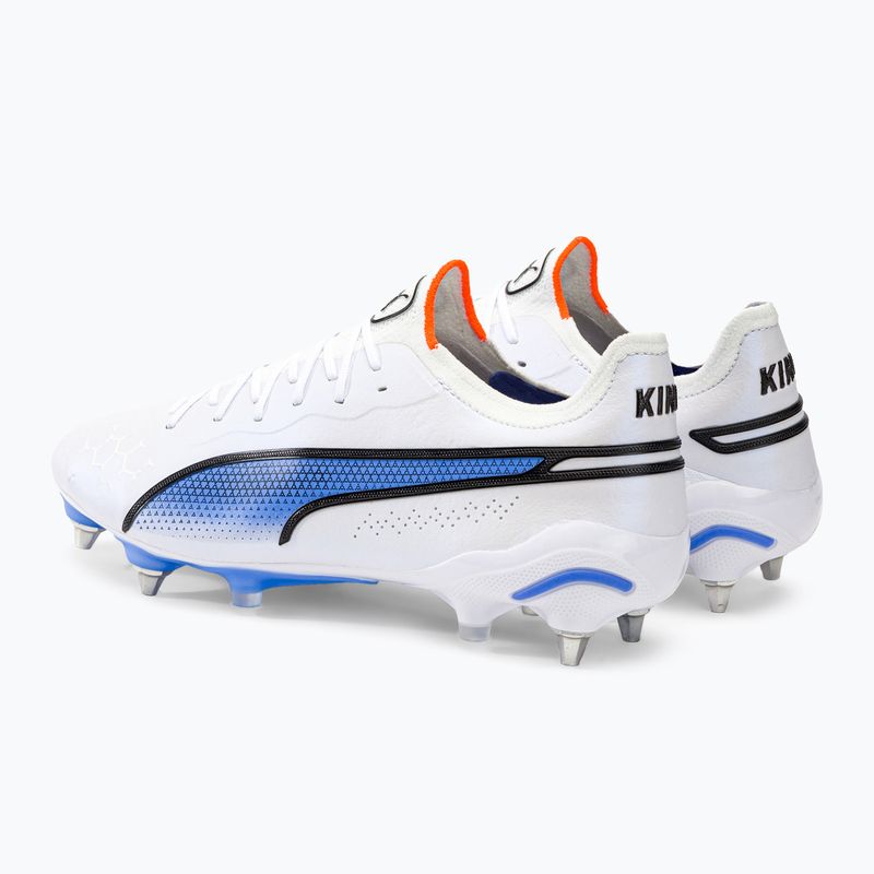 PUMA King Ultimate MXSG pánske kopačky puma white/puma black/blue glimmer/ultra orange 3
