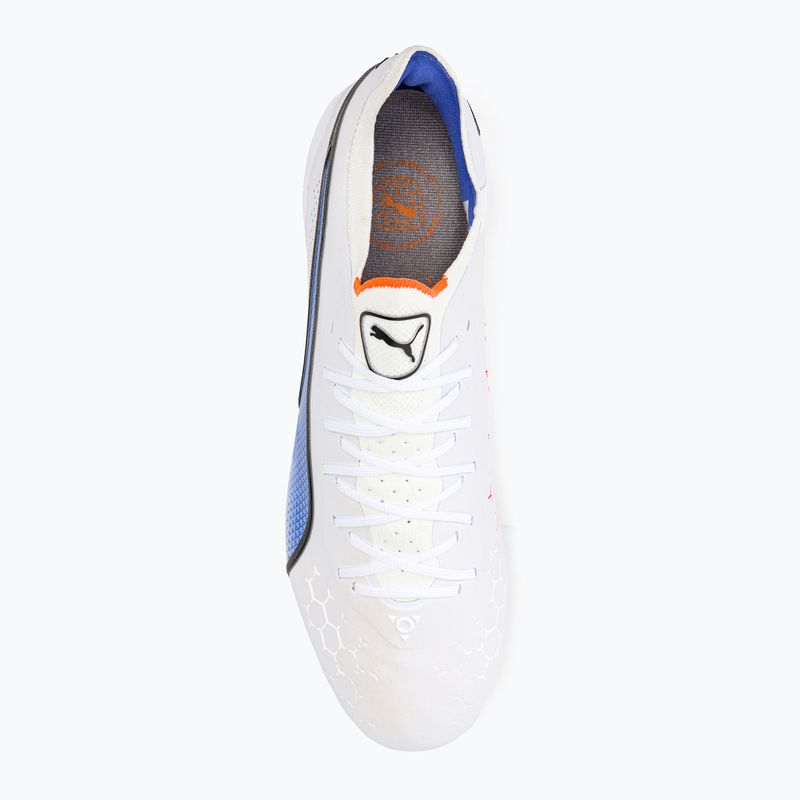 PUMA King Ultimate MXSG pánske kopačky puma white/puma black/blue glimmer/ultra orange 6