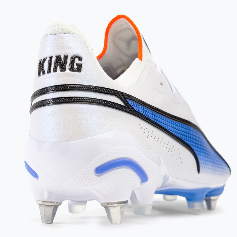 PUMA King Ultimate MXSG pánske kopačky puma white/puma black/blue glimmer/ultra orange 9
