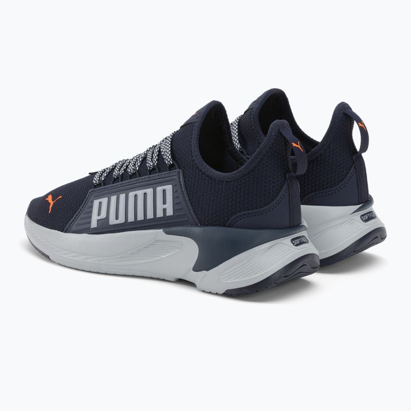 PUMA Softride Premier Slip-On pánska bežecká obuv navy/platinum gray/ultra orange 3