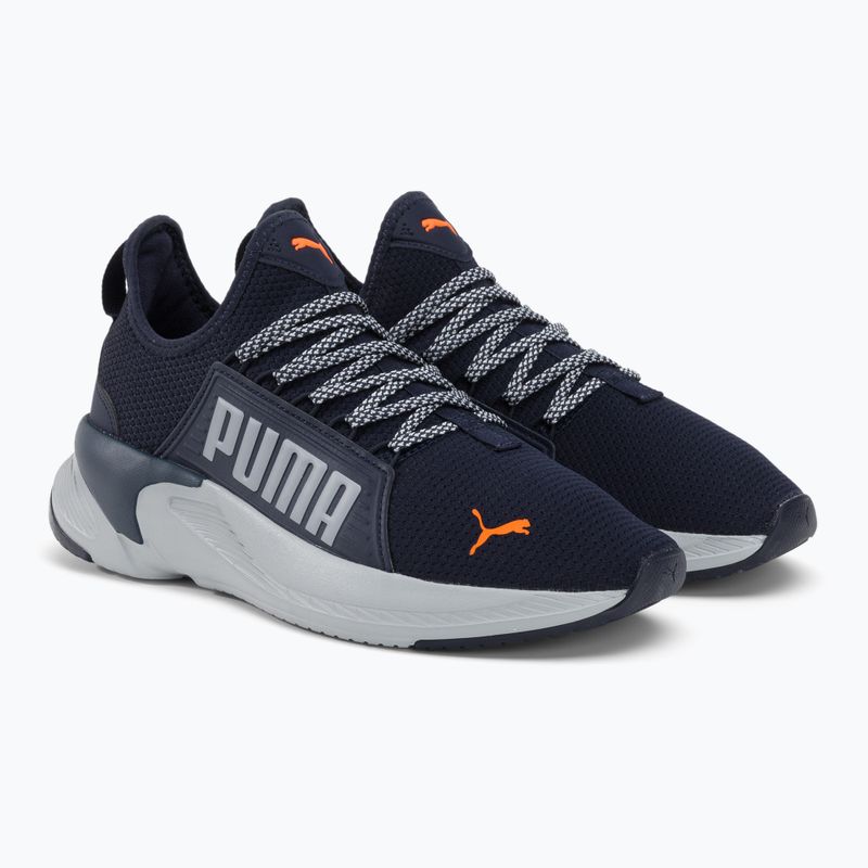 PUMA Softride Premier Slip-On pánska bežecká obuv navy/platinum gray/ultra orange 4
