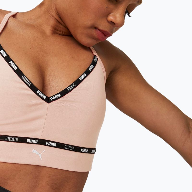 PUMA Low Impact Puma Strong Strappy fitness podprsenka ružová 522225 66