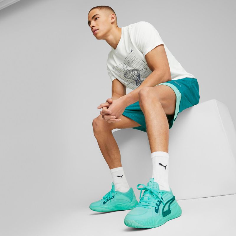 Pánska basketbalová obuv PUMA Court Rider electric peppermint/green lagoon 15
