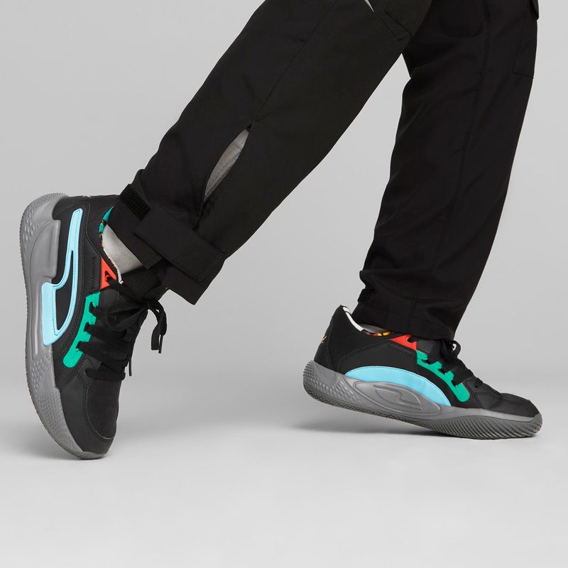 PUMA Court Rider Chaos Block Party pánska basketbalová obuv black 378265 01 4