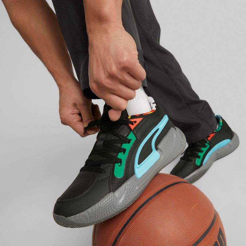 PUMA Court Rider Chaos Block Party pánska basketbalová obuv black 378265 01 2