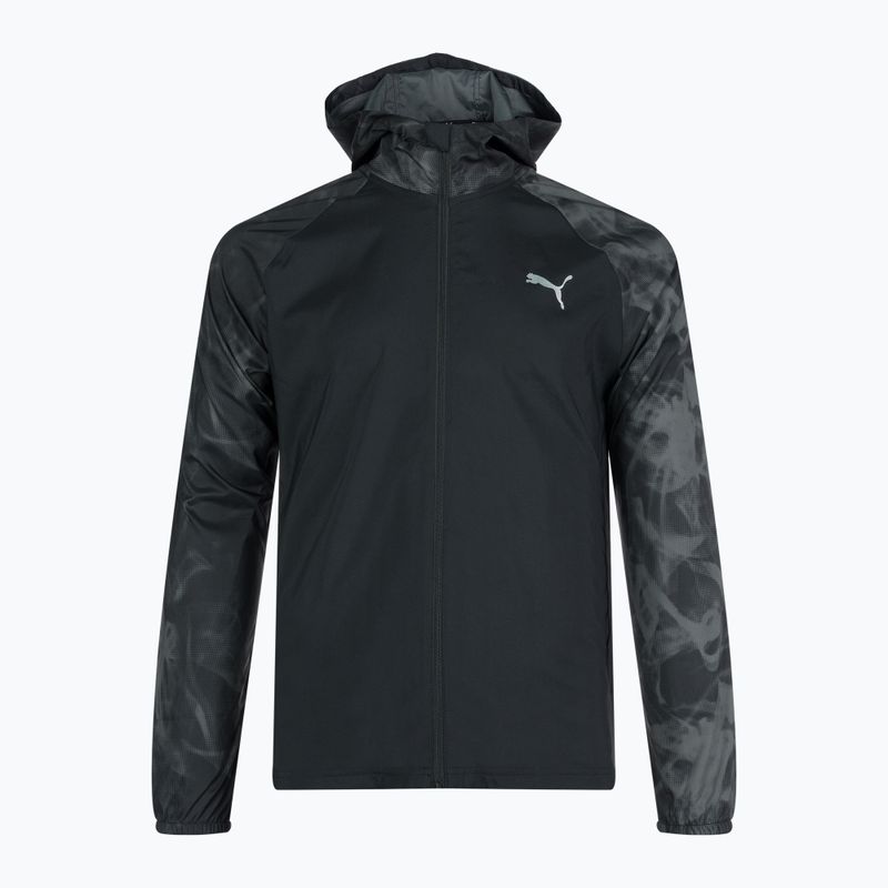 Pánska bežecká bunda PUMA Run Favorite Aop Woven black 523389 01