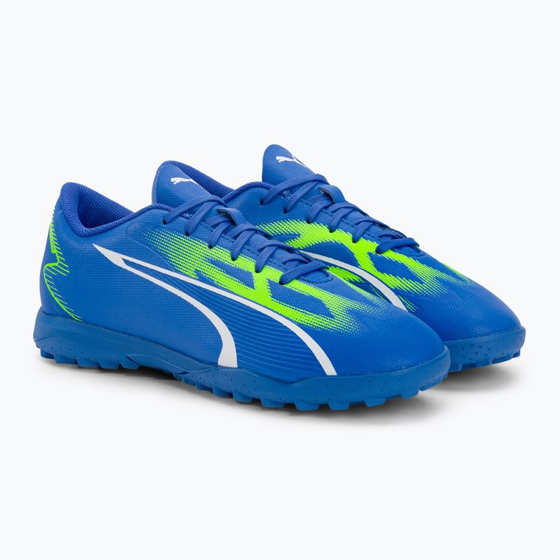 PUMA Ultra Play TT Jr detské kopačky ultra blue/puma white/pro green 4