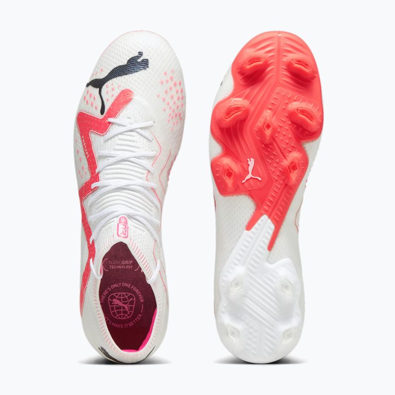 Pánske kopačky PUMA Future Ultimate Low FG/AG puma white/puma black/fire orchid 14