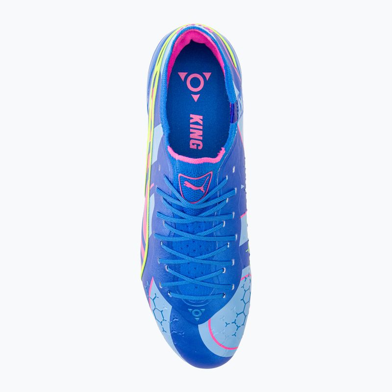 PUMA King Ultimate Energy FG/AG pánske kopačky ultra blue/luminous pink/luminous blue 6