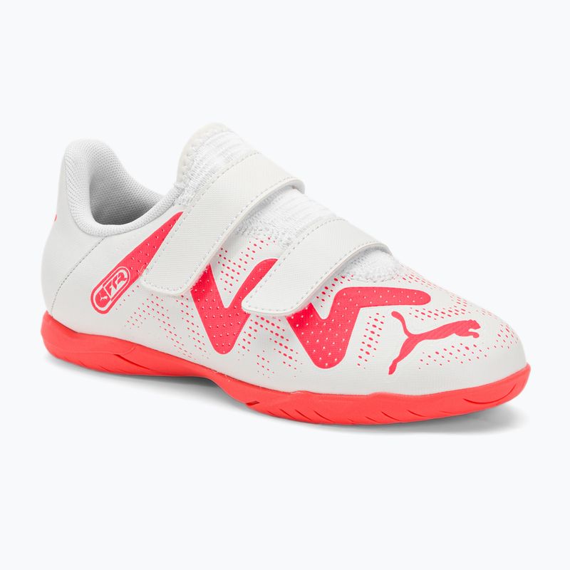 PUMA Future Play IT V Jr detské kopačky puma white/fire orchid