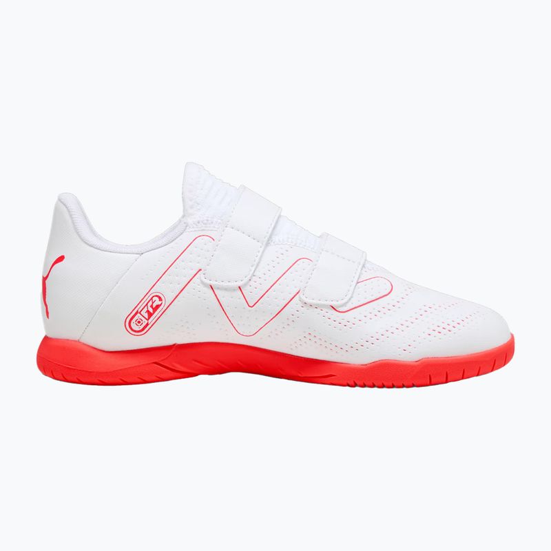 PUMA Future Play IT V Jr detské kopačky puma white/fire orchid 12