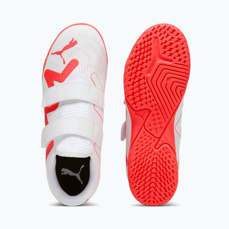 PUMA Future Play IT V Jr detské kopačky puma white/fire orchid 13