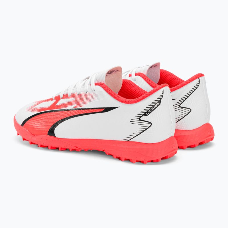 PUMA Ultra Play TT Jr detské kopačky puma white/puma black/fire orchid 3