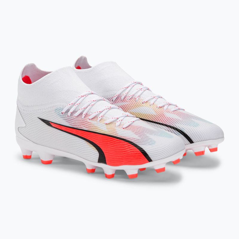 PUMA Ultra Pro FG/AG Jr detské kopačky puma white/puma black/fire orchid 4