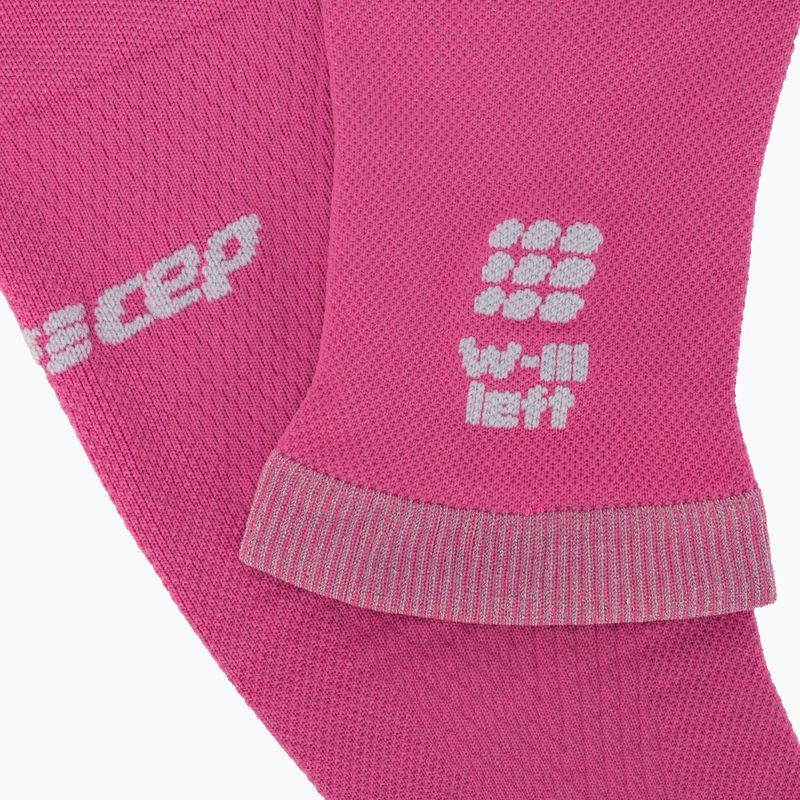 CEP Dámske kompresné bandáže na lýtka Ultralight pink/light grey 3