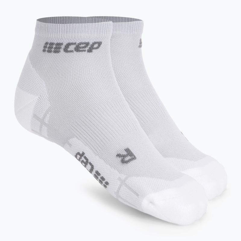 Pánske kompresné bežecké ponožky CEP Ultralight Low Cut carbon white