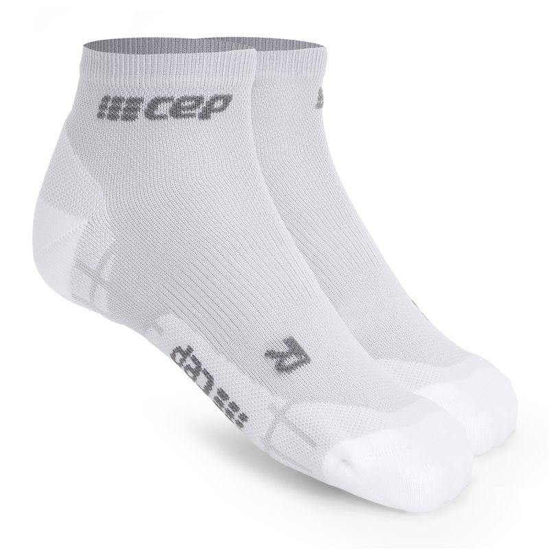 Pánske kompresné bežecké ponožky CEP Ultralight Low Cut carbon white 2