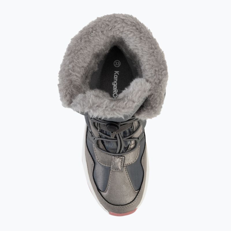 Juniorské snehule KangaROOS K-PE Ski RTX steel grey / dusty rose 5