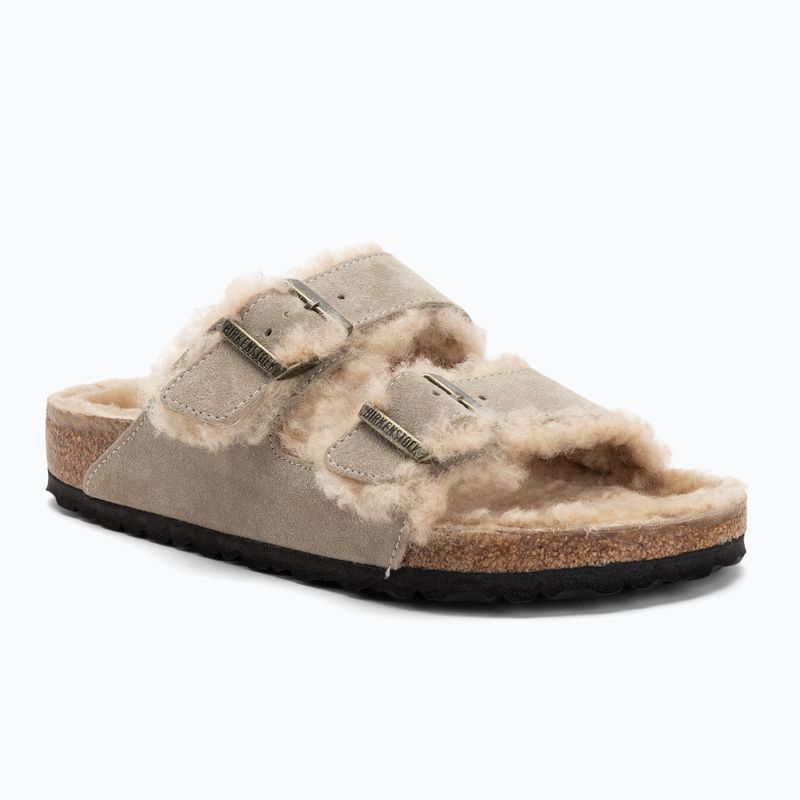 Šľapky BIRKENSTOCK Arizona Shearling SL Regular taupe