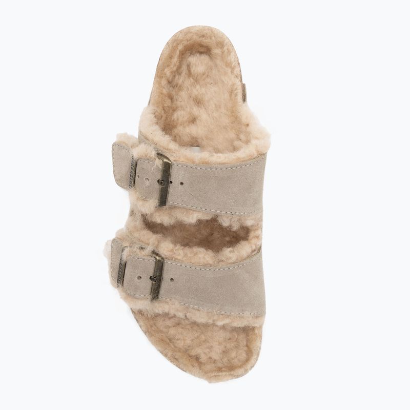 Šľapky BIRKENSTOCK Arizona Shearling SL Regular taupe 5