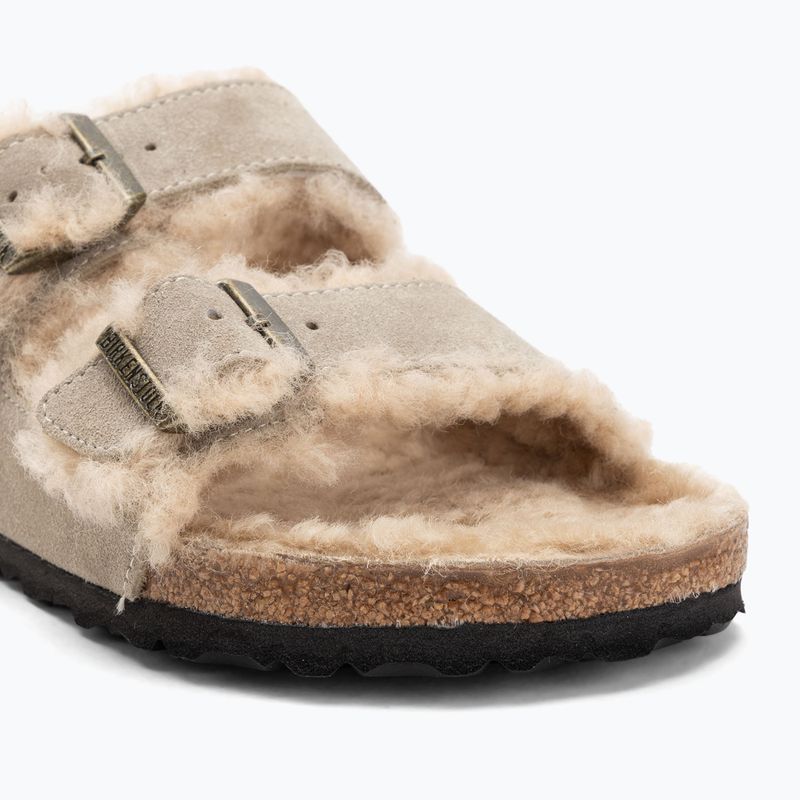 Šľapky BIRKENSTOCK Arizona Shearling SL Regular taupe 7