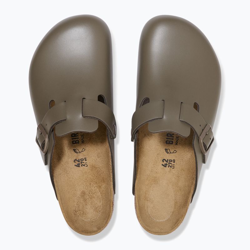 Nazúvaky BIRKENSTOCK Boston NL Narrow smooth leather concrete gray 3