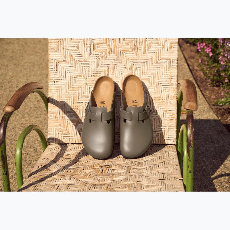 Nazúvaky BIRKENSTOCK Boston NL Narrow smooth leather concrete gray 6