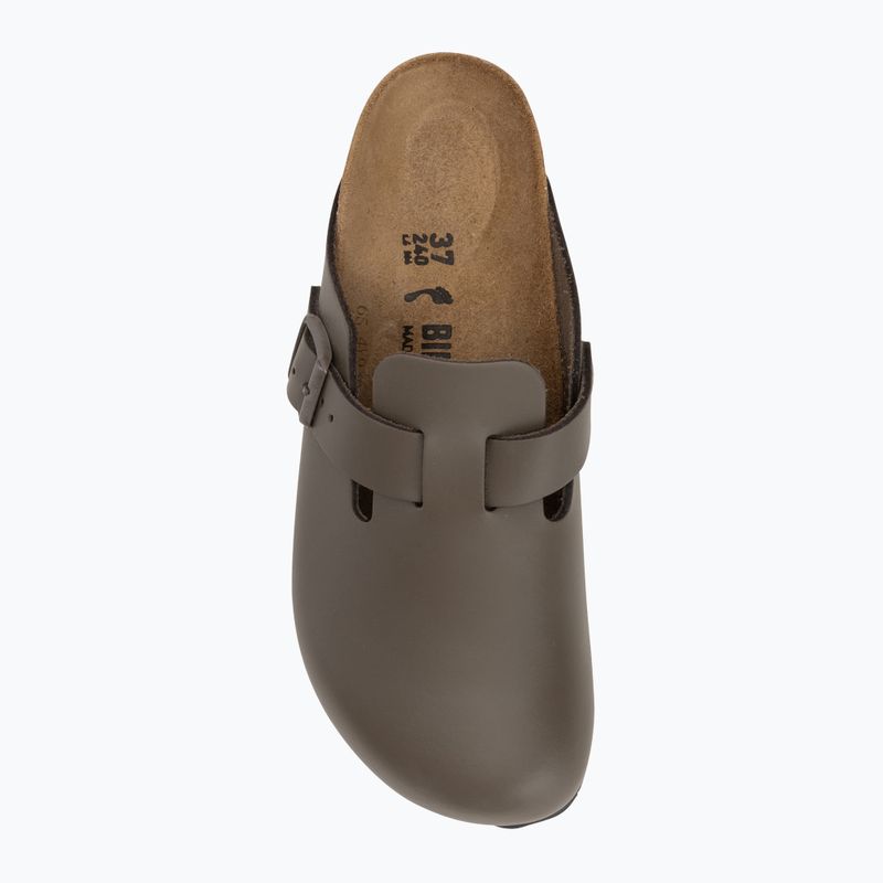 BIRKENSTOCK žabky Boston NL Narrow hladká koža betónová sivá 5