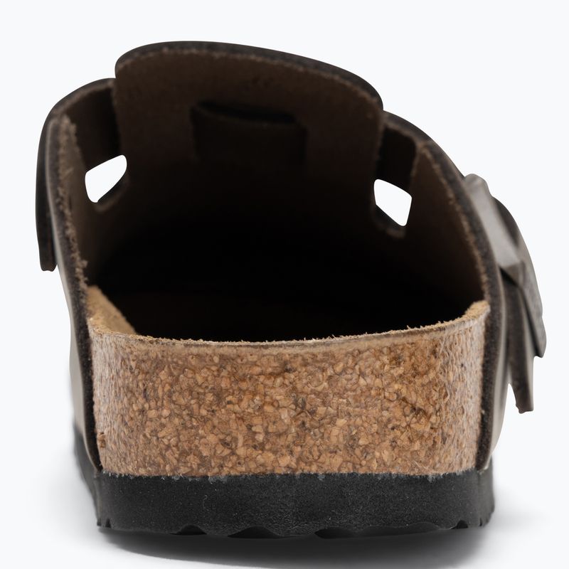 BIRKENSTOCK žabky Boston NL Narrow hladká koža betónová sivá 6