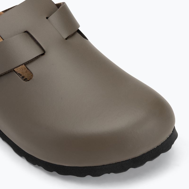 BIRKENSTOCK žabky Boston NL Narrow hladká koža betónová sivá 7