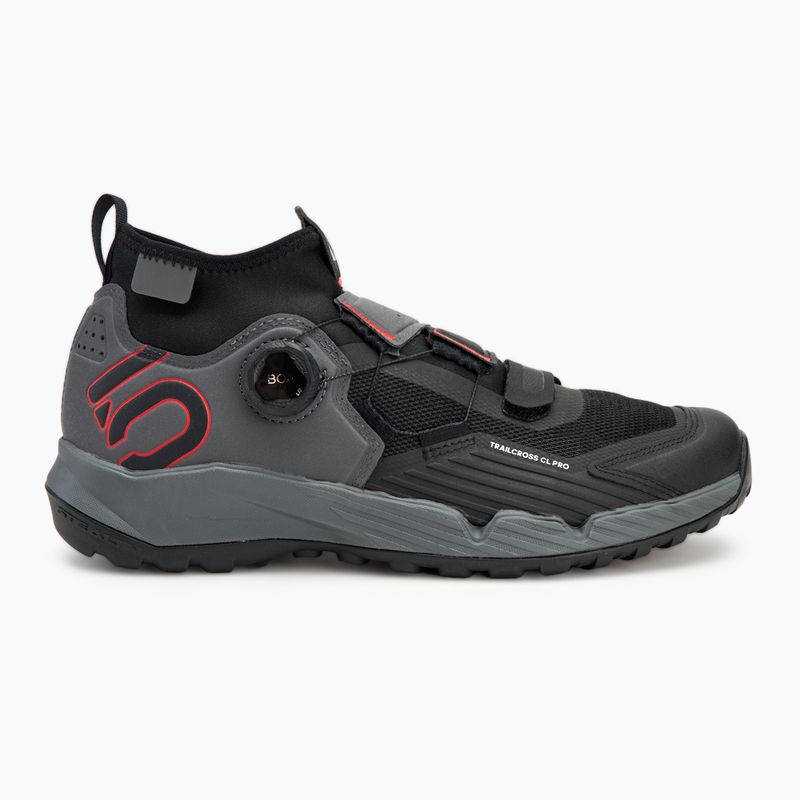 Pánska MTB cyklistická obuv adidas FIVE TEN Trailcross Pro Clip-In grey five / core black / red 2
